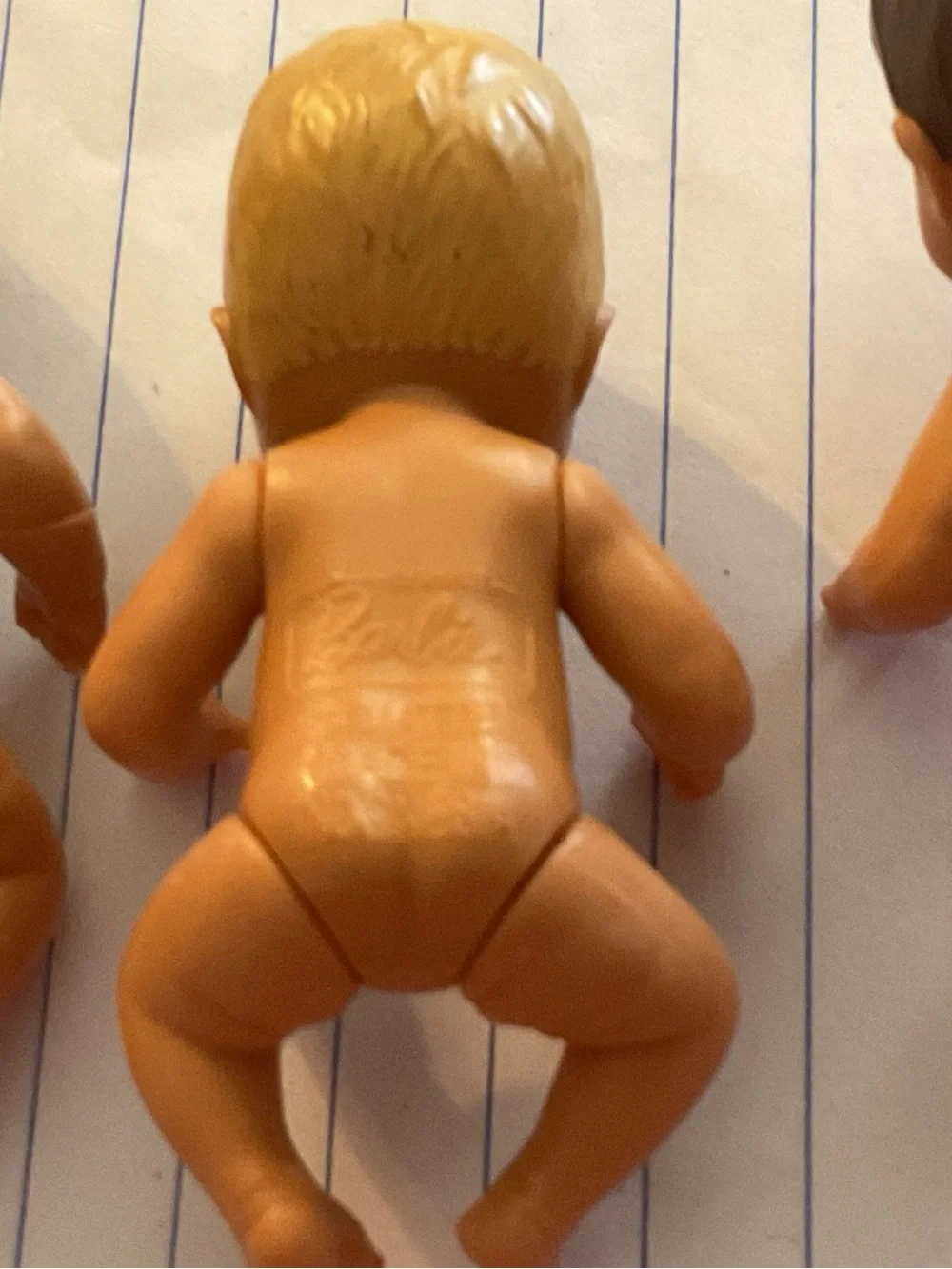 MATTEL BARBIE NEWBORN BABIES 2.5” (3 in set) 2 brown hair and 1 yellow